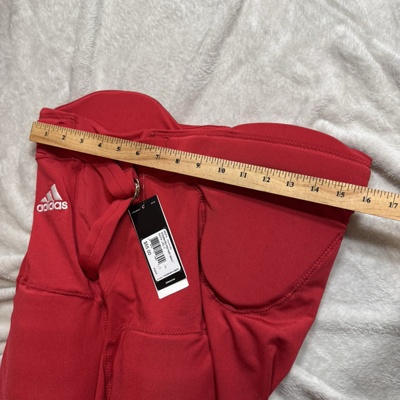 Adidas NEW Integrated Pads Pants Adult Mens Large Power Red Football Nylon Blend - Picture 6 of 11